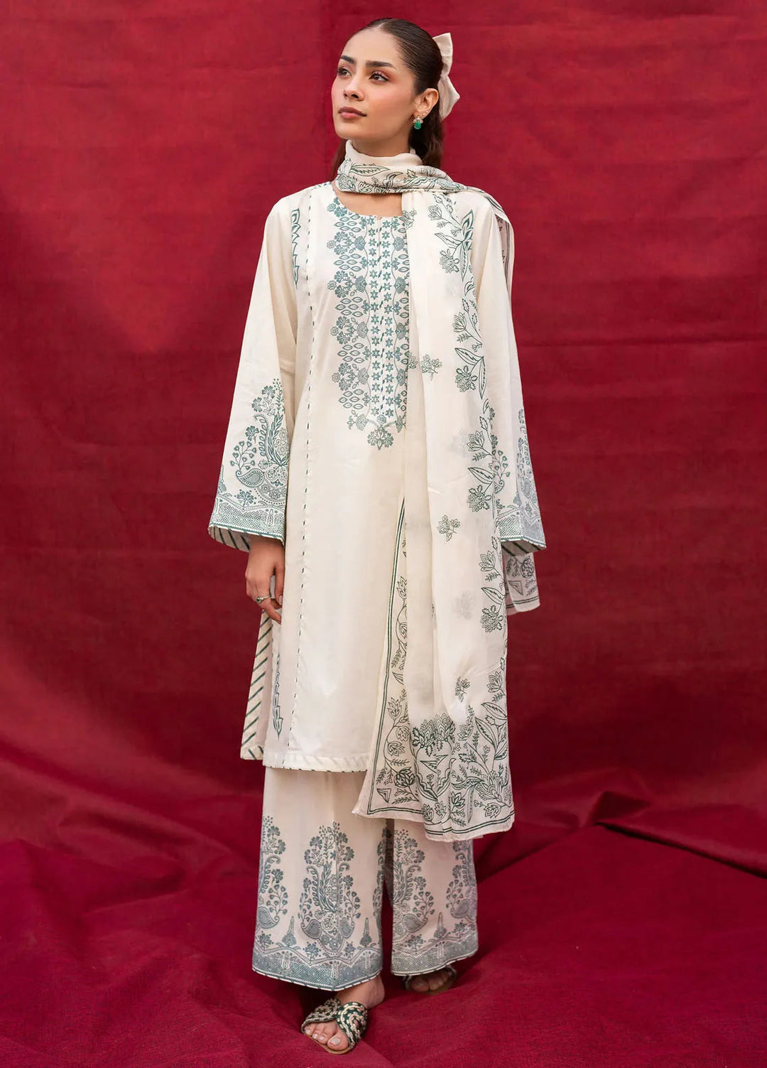 Garnet Pret Embroidered Karandi 3 Piece Suit Erica