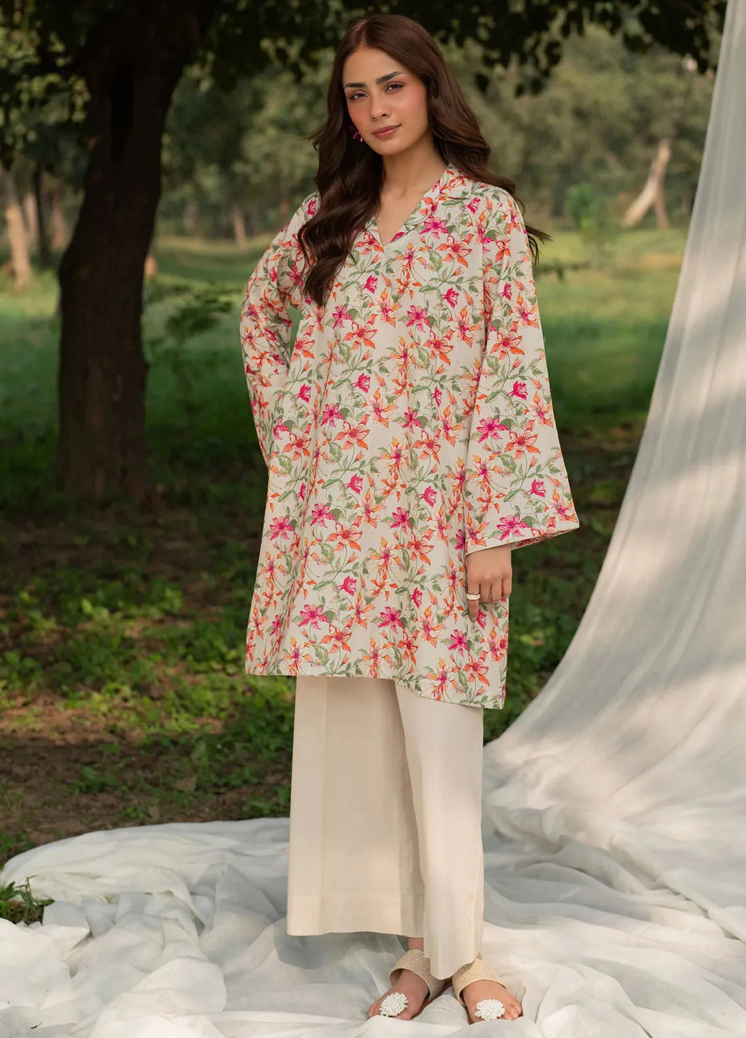 Garnet Pret Printed Khaddar 2 Piece Suit Juniper