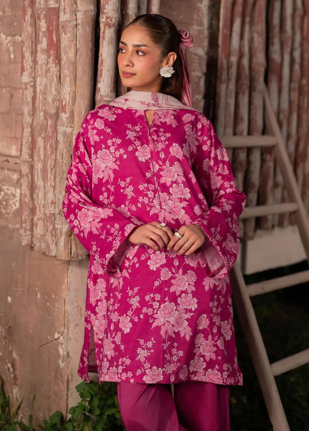 Garnet Pret Printed Khaddar 3 Piece Suit Paloma