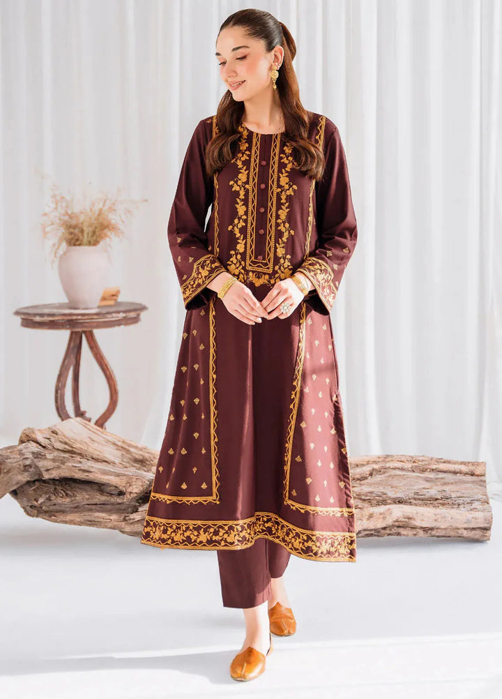 Garnet Pret Embroidered Linen 2 Piece Suit Marwa