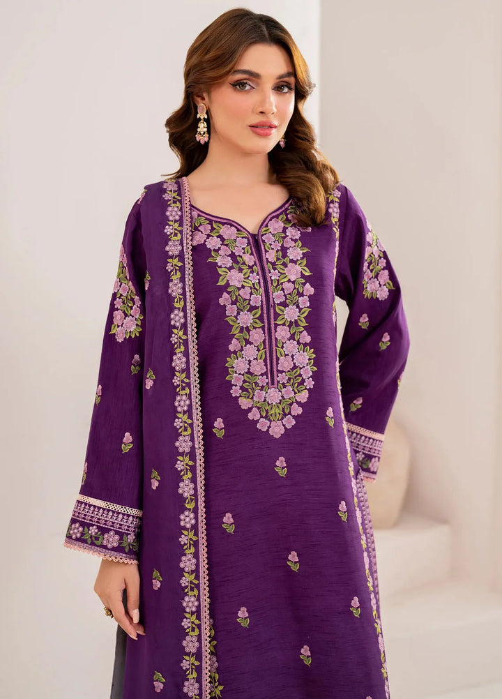Garnet Pret Embroidered Raw Silk 3 Piece Suit Guzel
