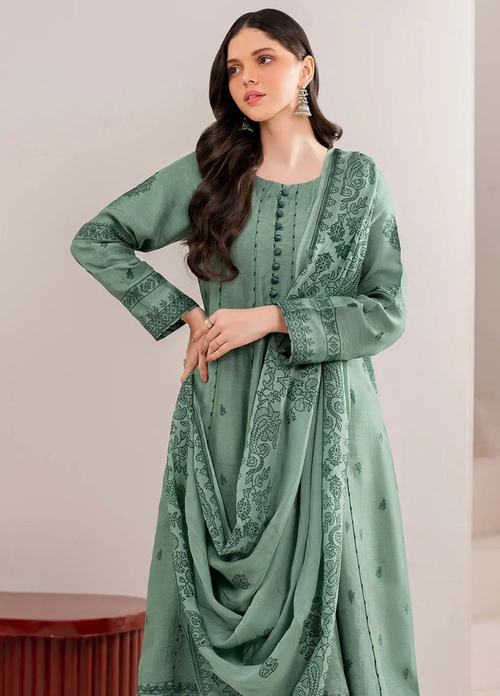 Garnet Pret Printed Raw Silk 3 Piece Suit Kaia
