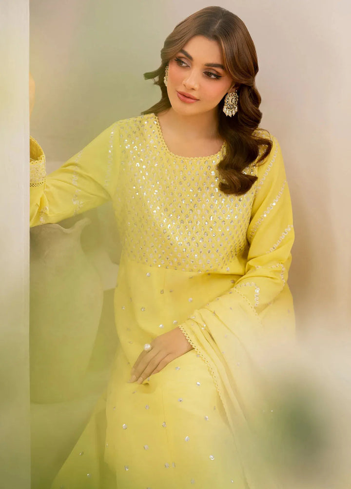 Garnet Pret Embroidered Raw Silk 3 Piece Suit Nameera