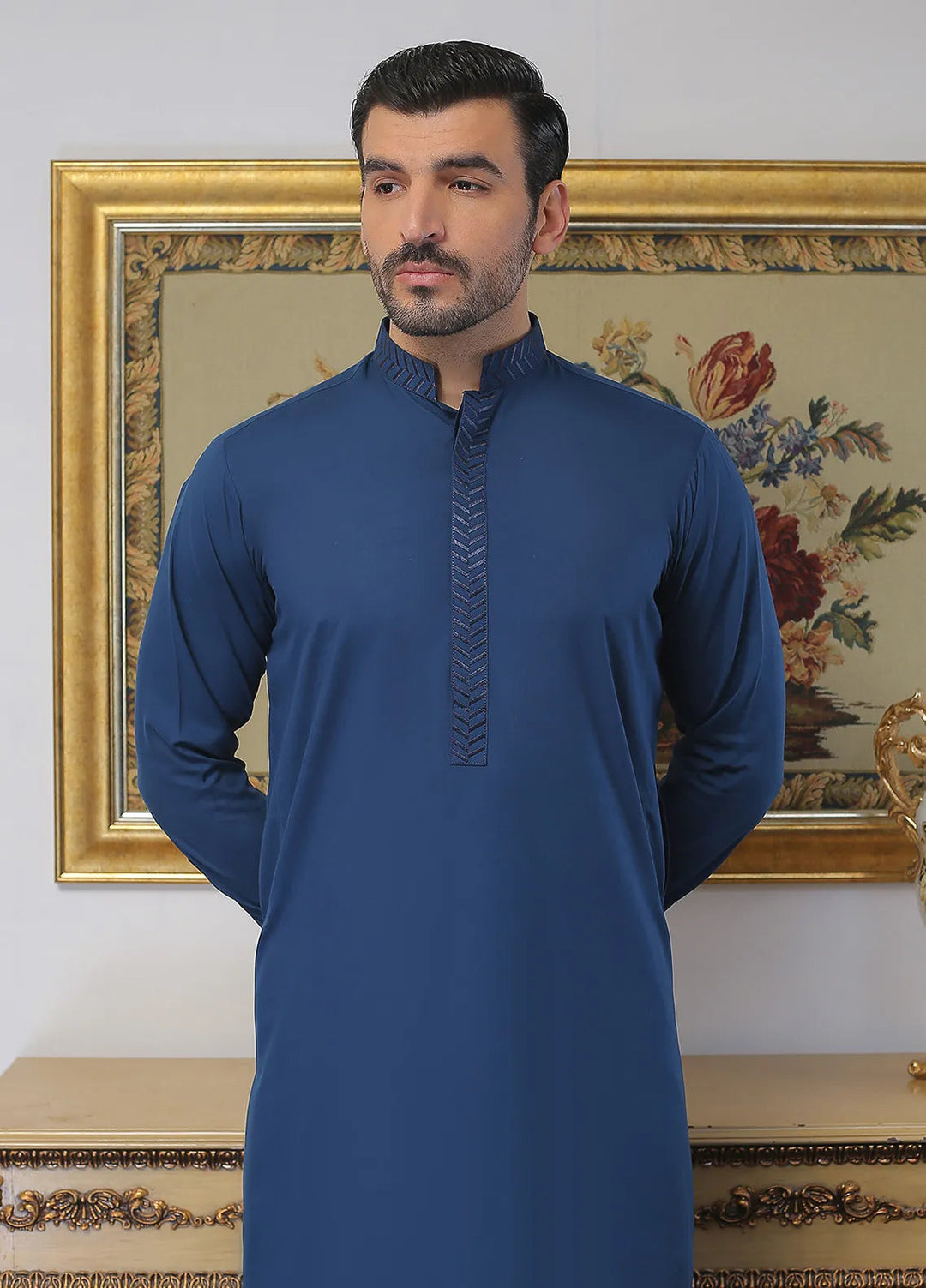 Gem Garments Embroidered Men Kurta Pajama - Asrar