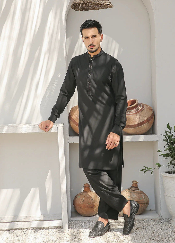 Gem Garments Embroidered Men Shalwar Kameez - Qalb