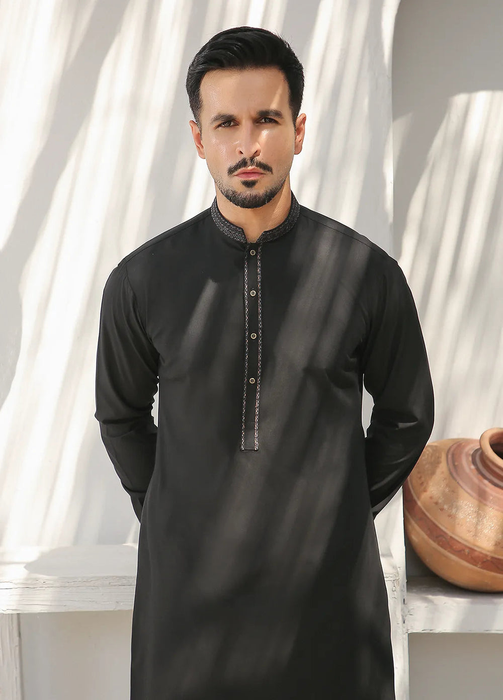 Gem Garments Embroidered Men Shalwar Kameez - Qalb