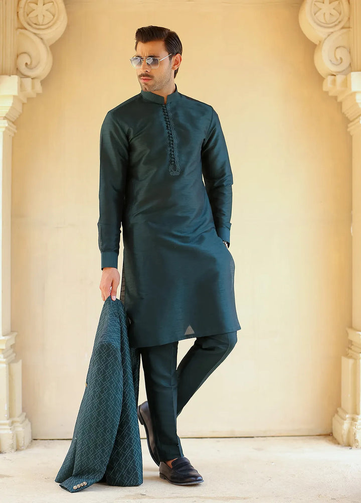 Gem Garments Silk Formal Men Prince Coat - Kabir