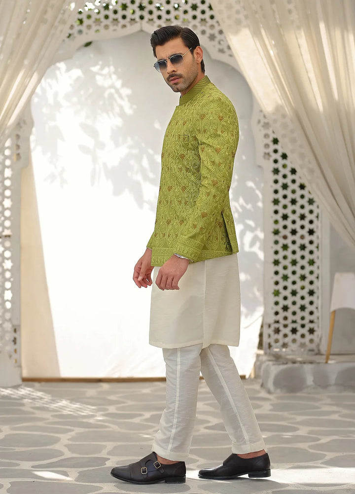 Gem Garments Silk Formal Men Prince Coat - Khadim