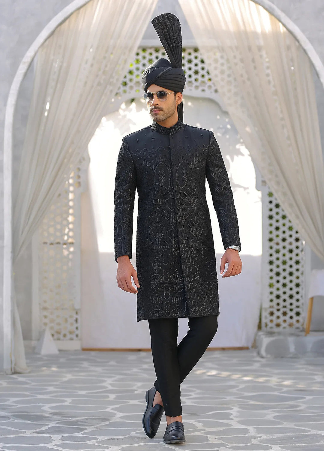 Gem Garments Silk Formal Men Sherwani - Aibak