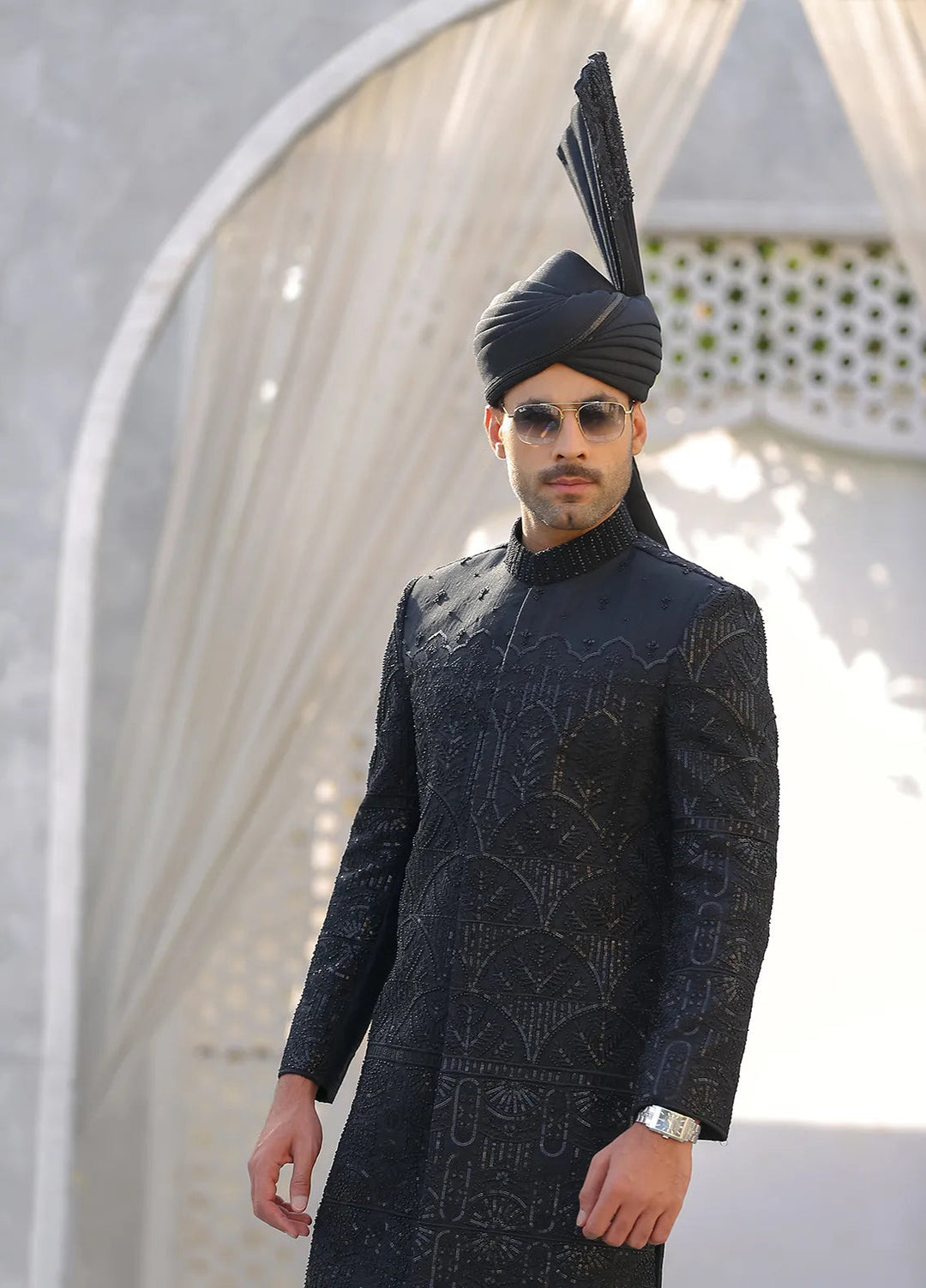 Gem Garments Silk Formal Men Sherwani - Aibak