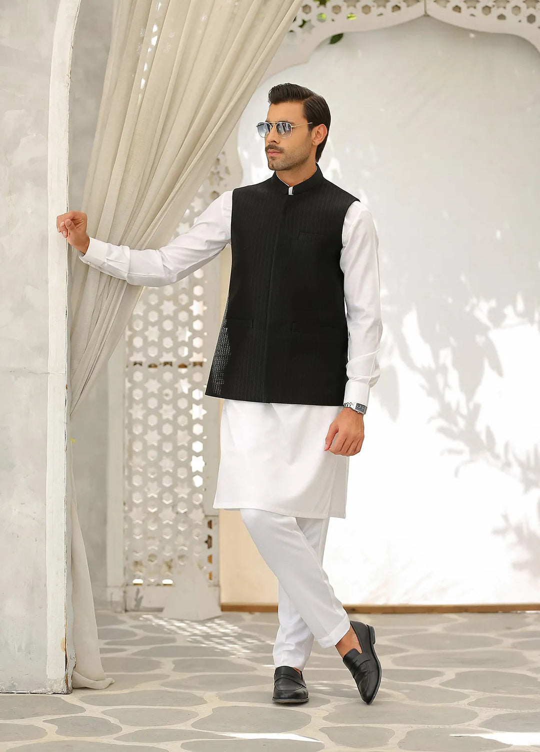 Gem Garments Silk Formal Men Waistcoat - Samar