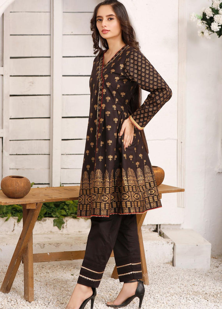 Modest Casual Pret  Raw Silk 2 Piece Dress Noori W146-Black