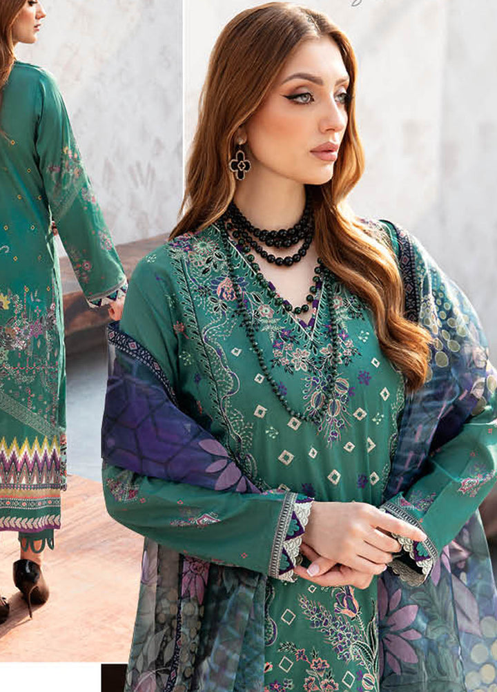 Ghazal By Ramsha Embroidered Lawn Suits Unstitched 3 Piece RSH24G L-901 - Summer Collection
