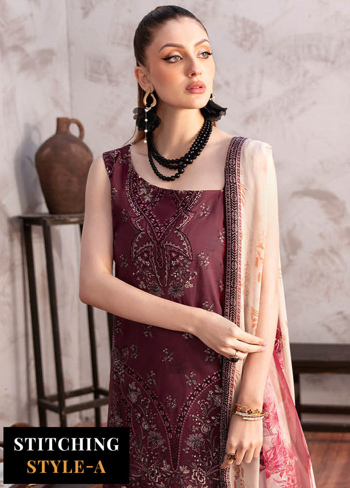 Ghazal By Ramsha Embroidered Lawn Suits Unstitched 3 Piece RSH24G L-902 - Summer Collection