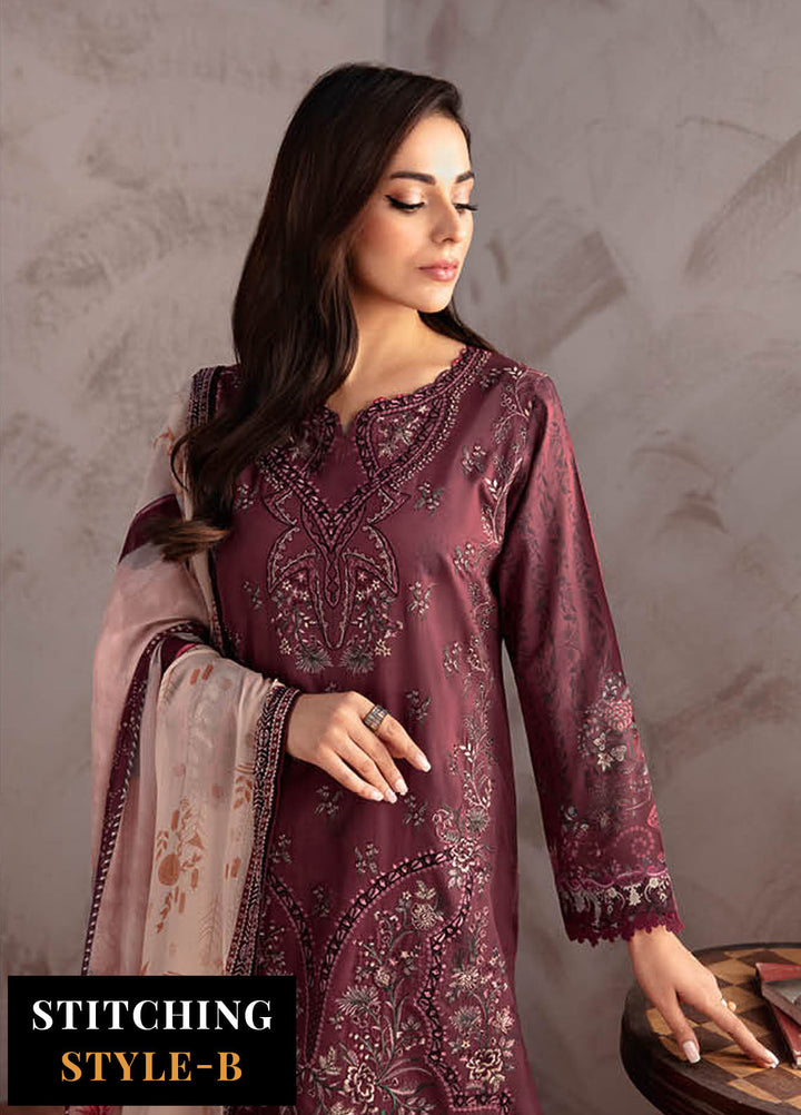 Ghazal By Ramsha Embroidered Lawn Suits Unstitched 3 Piece RSH24G L-902 - Summer Collection