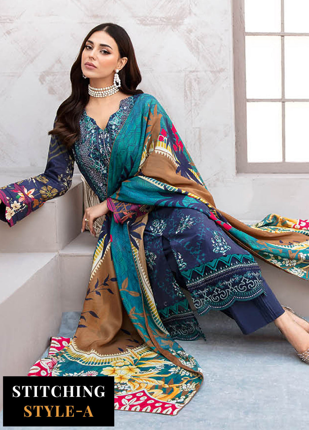 Ghazal By Ramsha Embroidered Lawn Suits Unstitched 3 Piece RSH24G L-903 - Summer Collection
