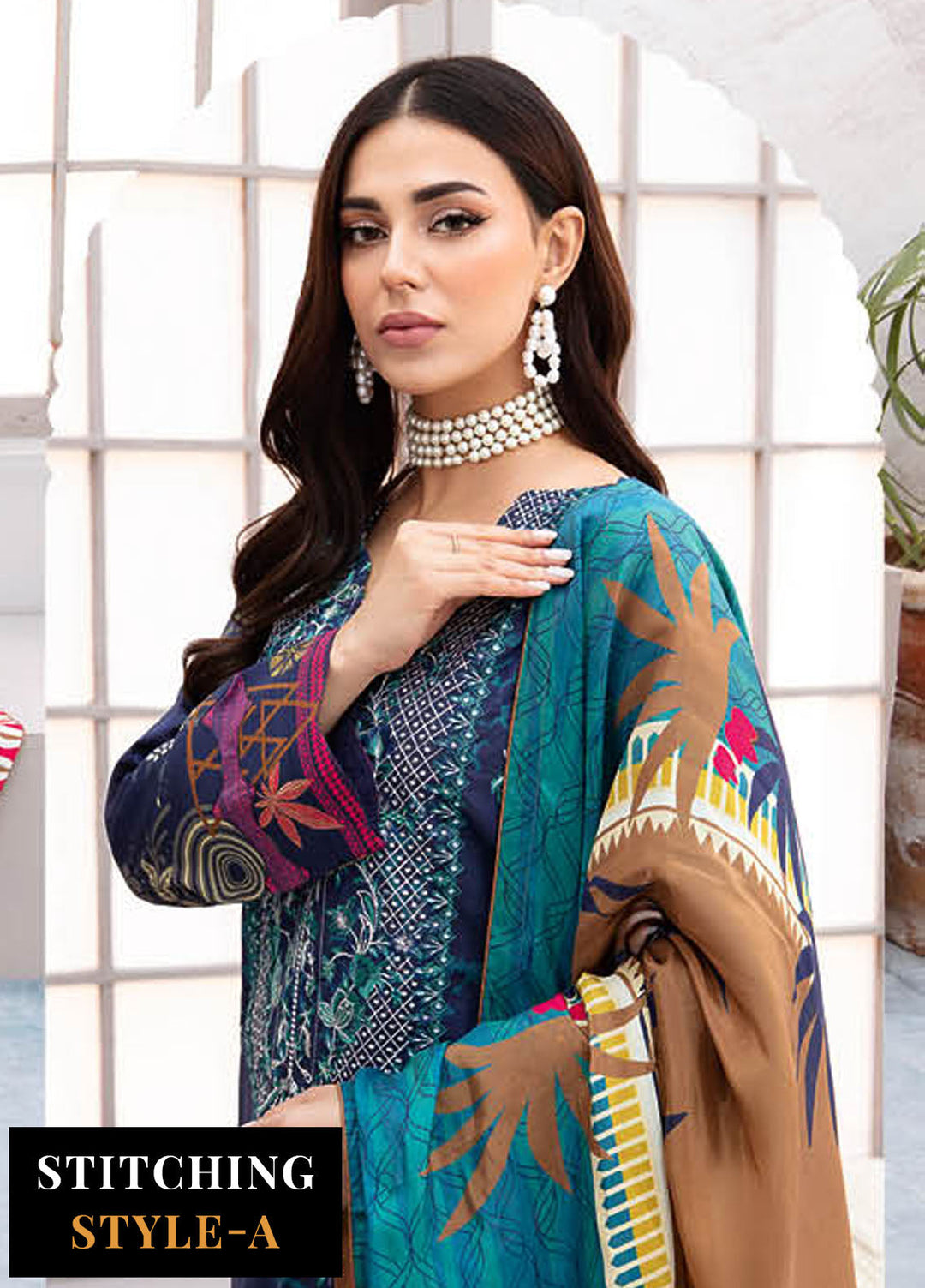 Ghazal By Ramsha Embroidered Lawn Suits Unstitched 3 Piece RSH24G L-903 - Summer Collection