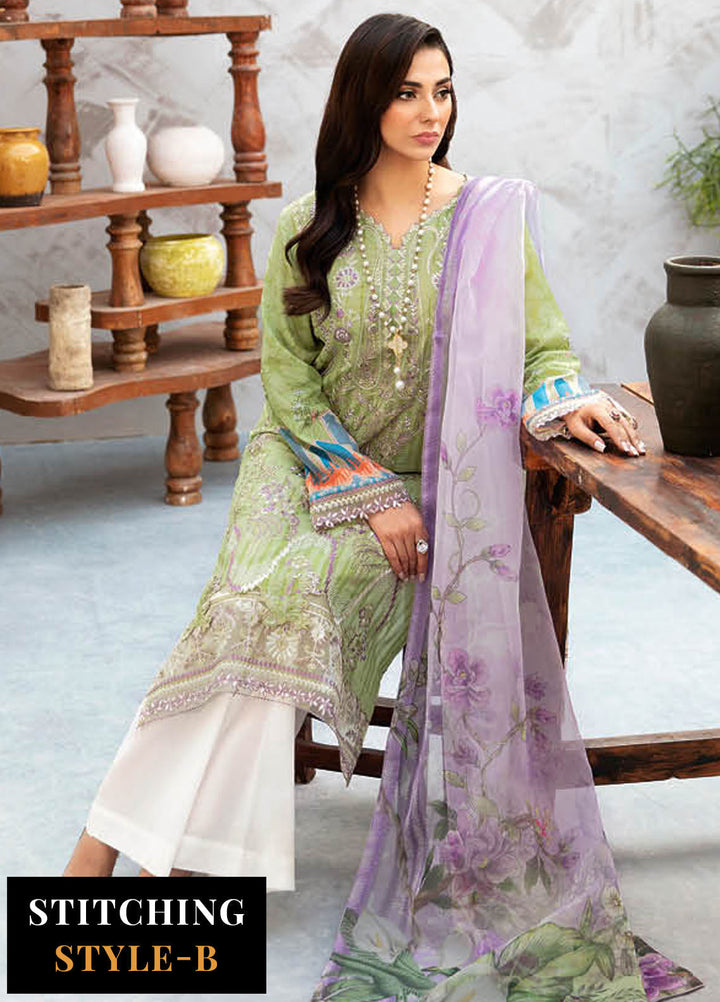 Ghazal By Ramsha Embroidered Lawn Suits Unstitched 3 Piece RSH24G L-904 - Summer Collection