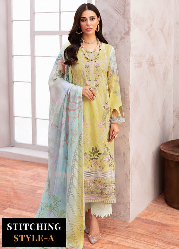 Ghazal By Ramsha Embroidered Lawn Suits Unstitched 3 Piece RSH24G L-907 - Summer Collection