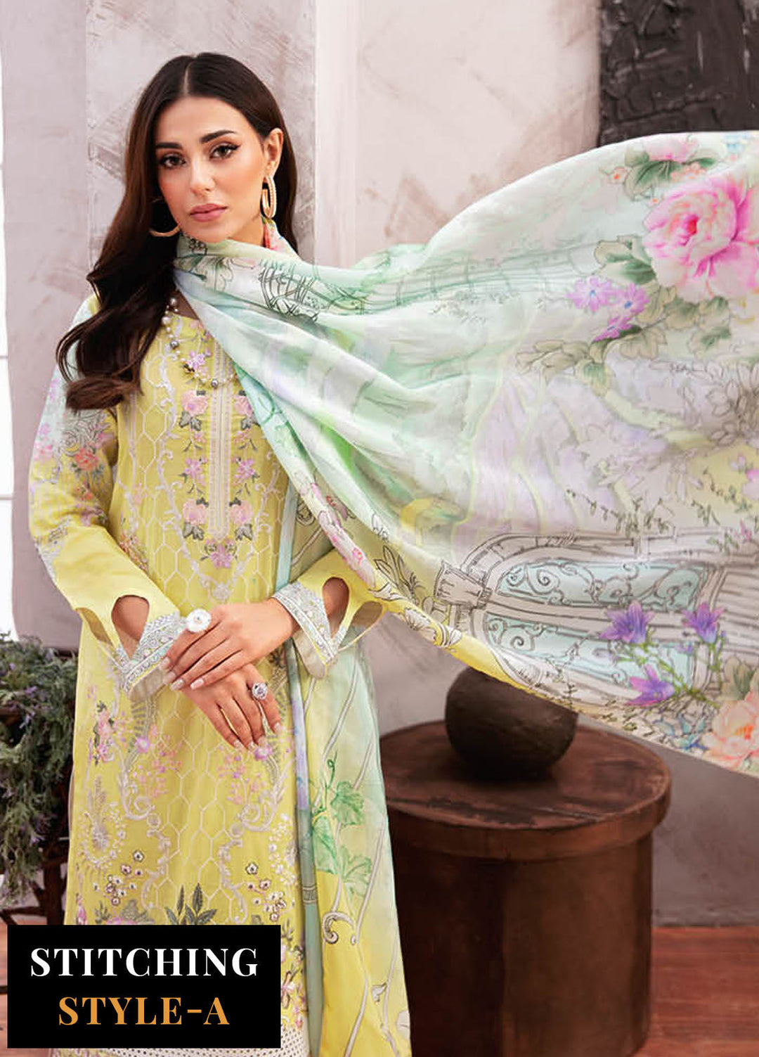 Ghazal By Ramsha Embroidered Lawn Suits Unstitched 3 Piece RSH24G L-907 - Summer Collection