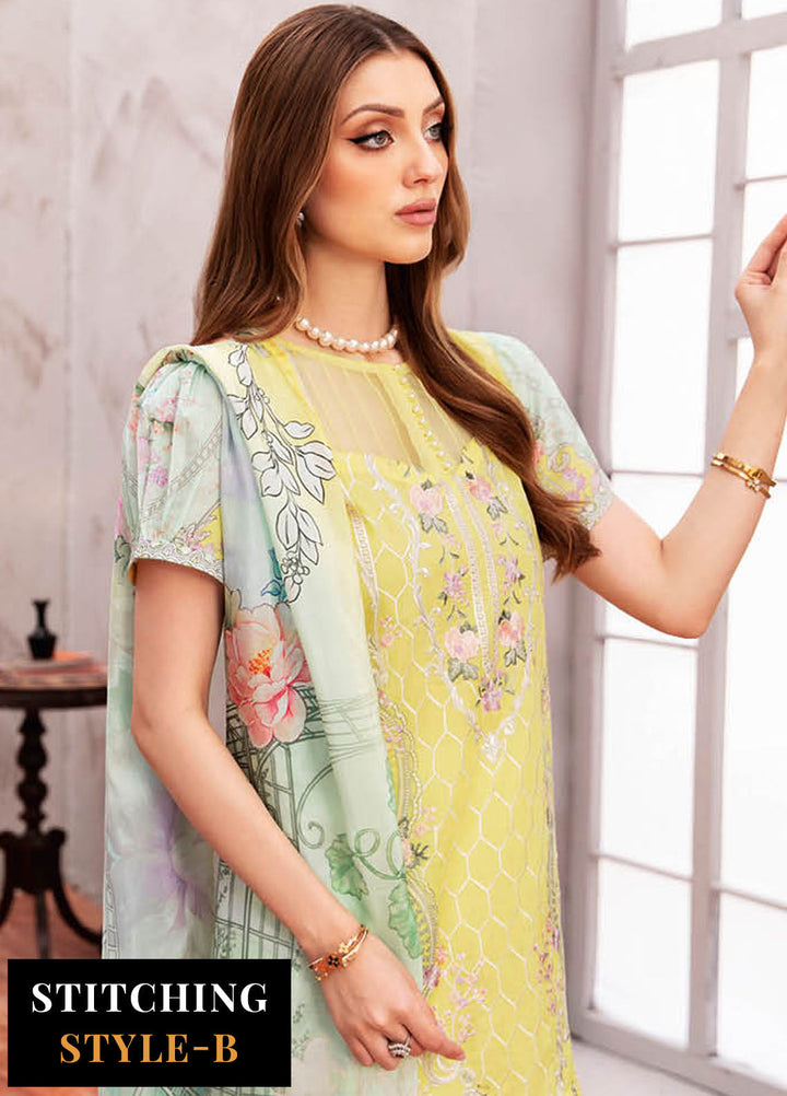 Ghazal By Ramsha Embroidered Lawn Suits Unstitched 3 Piece RSH24G L-907 - Summer Collection