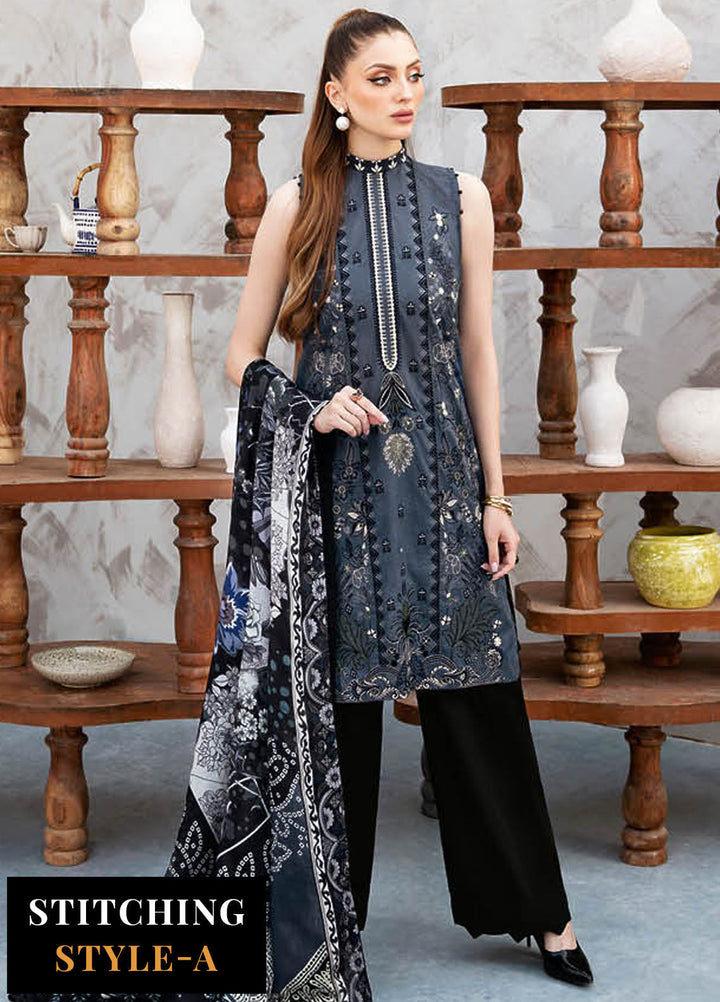 Ghazal By Ramsha Embroidered Lawn Suits Unstitched 3 Piece RSH24G L-908 - Summer Collection