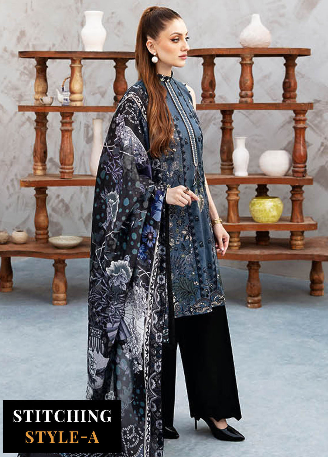 Ghazal By Ramsha Embroidered Lawn Suits Unstitched 3 Piece RSH24G L-908 - Summer Collection