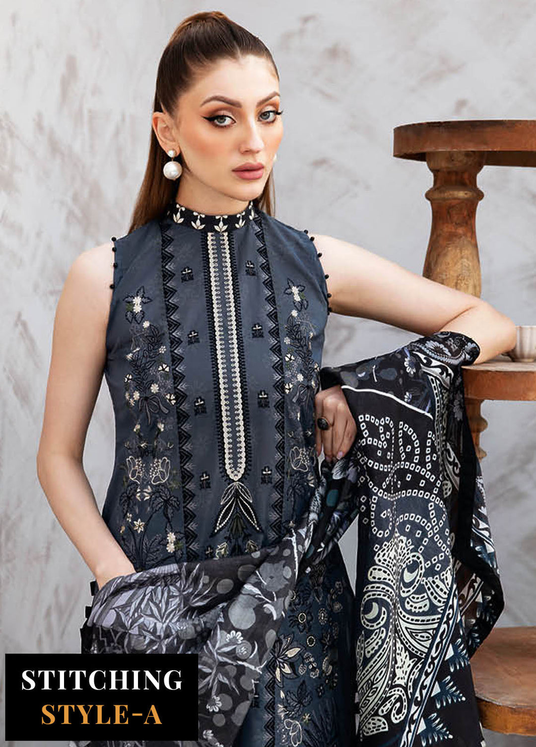Ghazal By Ramsha Embroidered Lawn Suits Unstitched 3 Piece RSH24G L-908 - Summer Collection