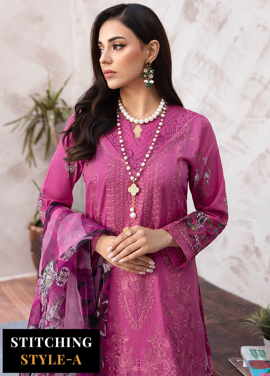 Ghazal By Ramsha Embroidered Lawn Suits Unstitched 3 Piece RSH24G L-909 - Summer Collection