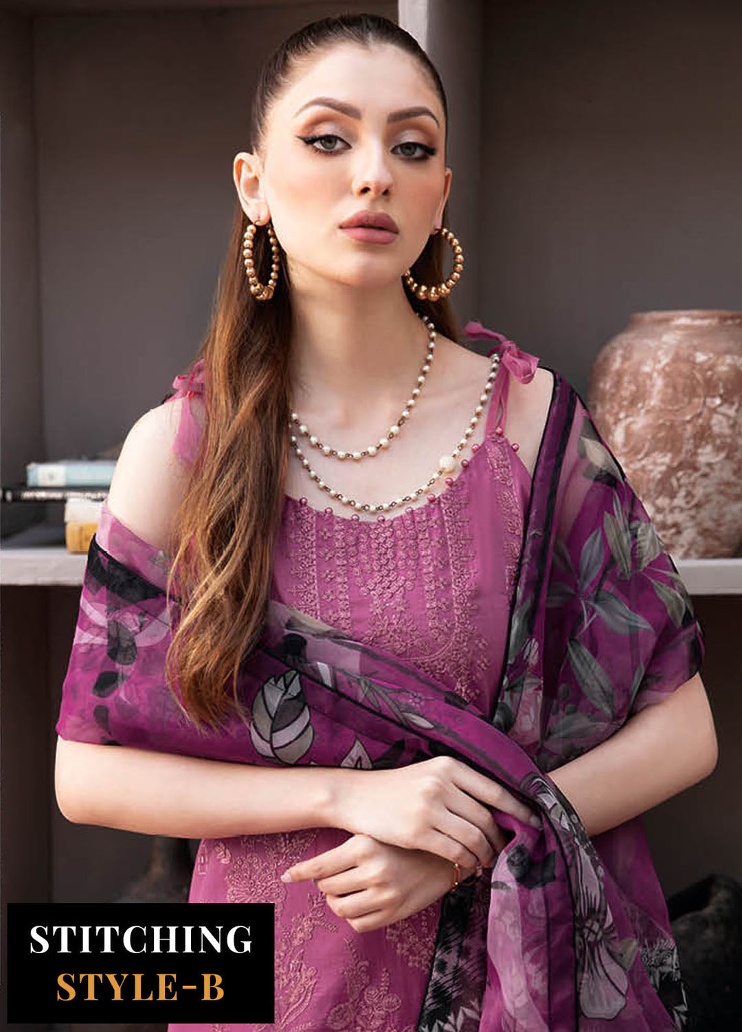 Ghazal By Ramsha Embroidered Lawn Suits Unstitched 3 Piece RSH24G L-909 - Summer Collection