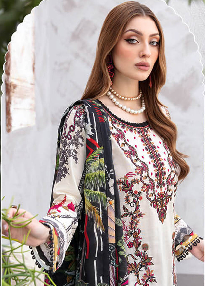Ghazal By Ramsha Embroidered Lawn Suits Unstitched 3 Piece RSH24G L-911 - Summer Collection