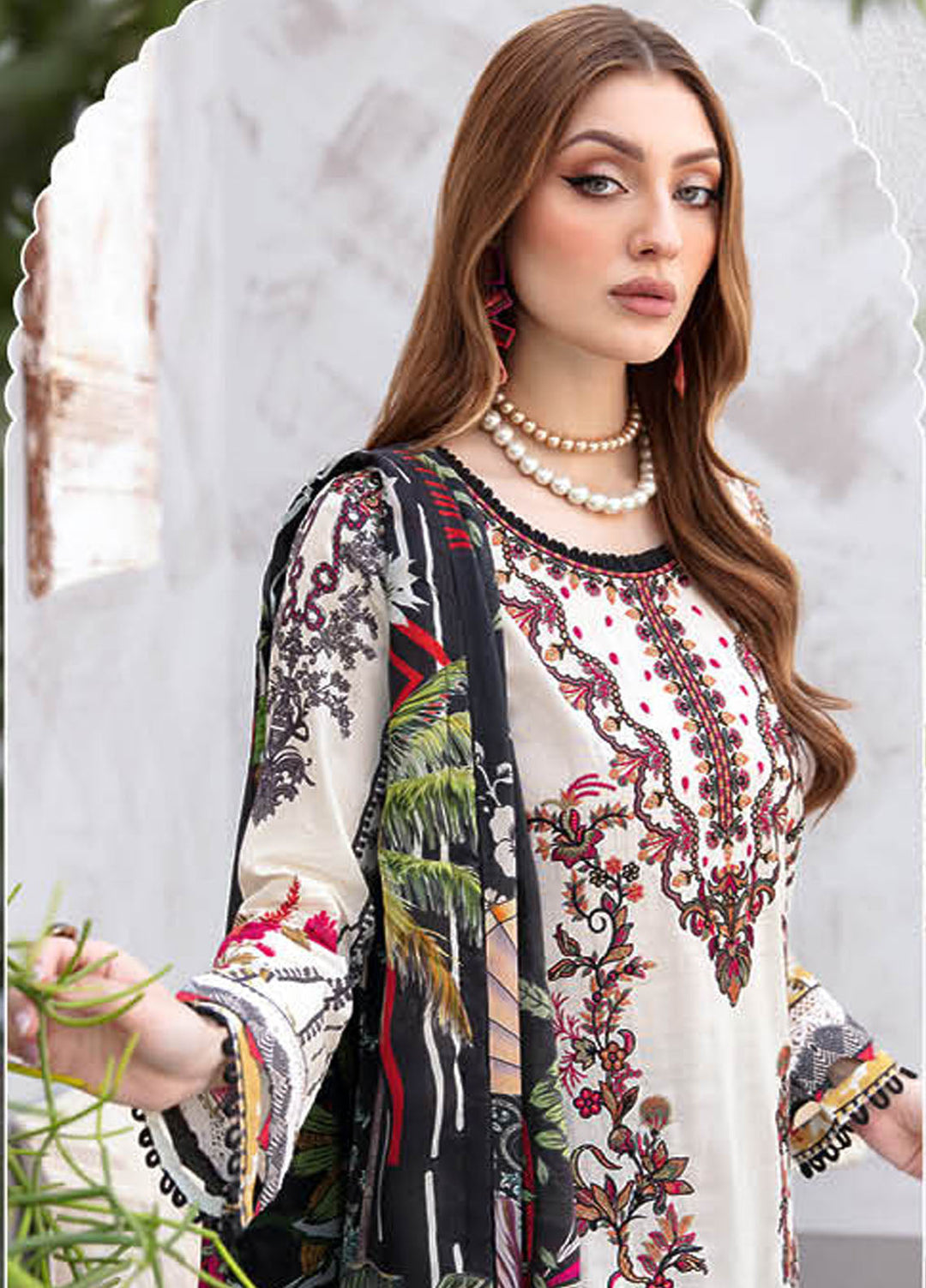 Ghazal By Ramsha Embroidered Lawn Suits Unstitched 3 Piece RSH24G L-911 - Summer Collection