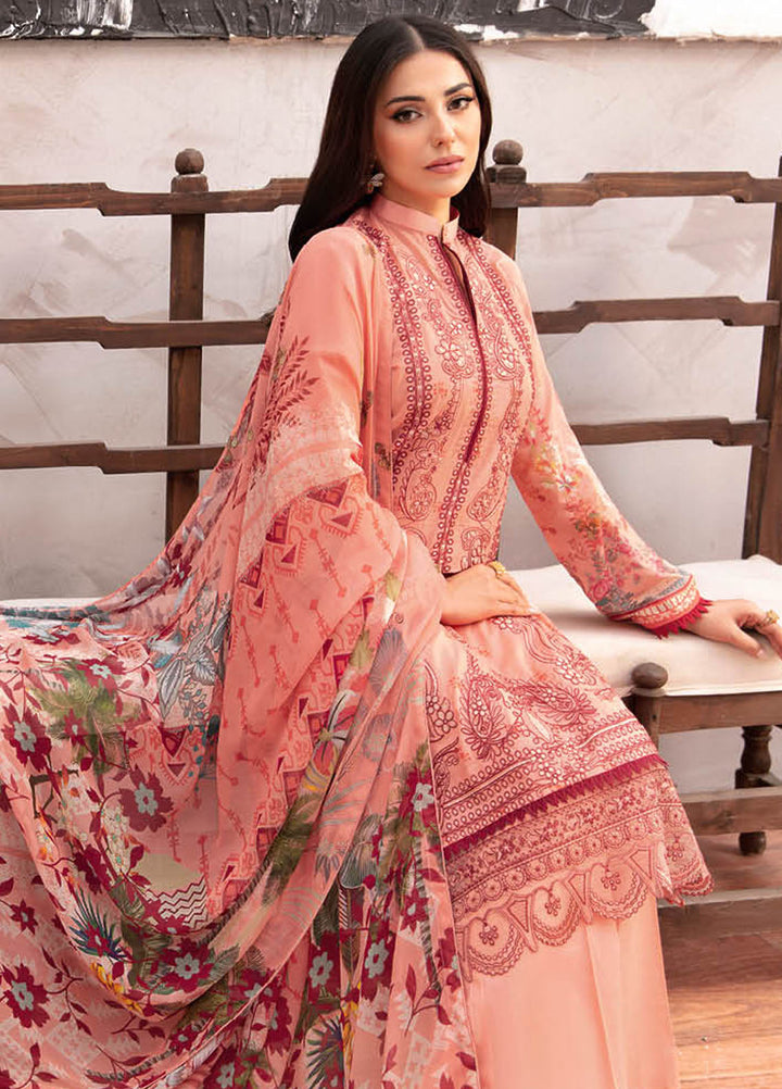 Ghazal By Ramsha Embroidered Lawn Suits Unstitched 3 Piece RSH24G L-912 - Summer Collection