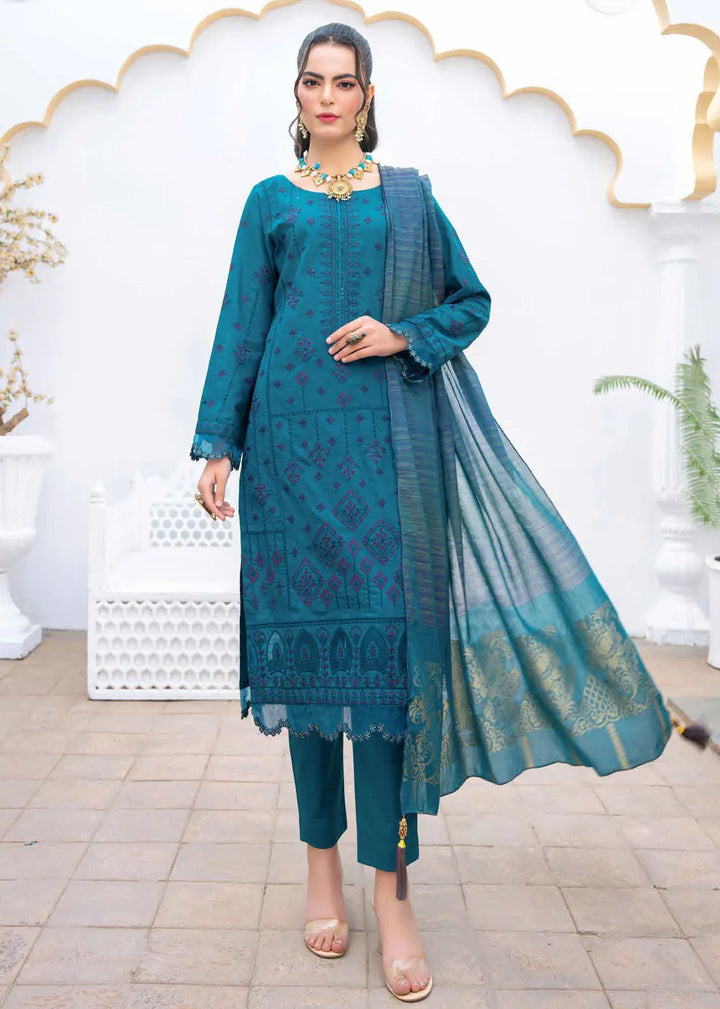 Ghazal by Riaz Arts Embroidered Lawn Suits Unstitched 3 Piece RA25GL D-03 - Summer Collection