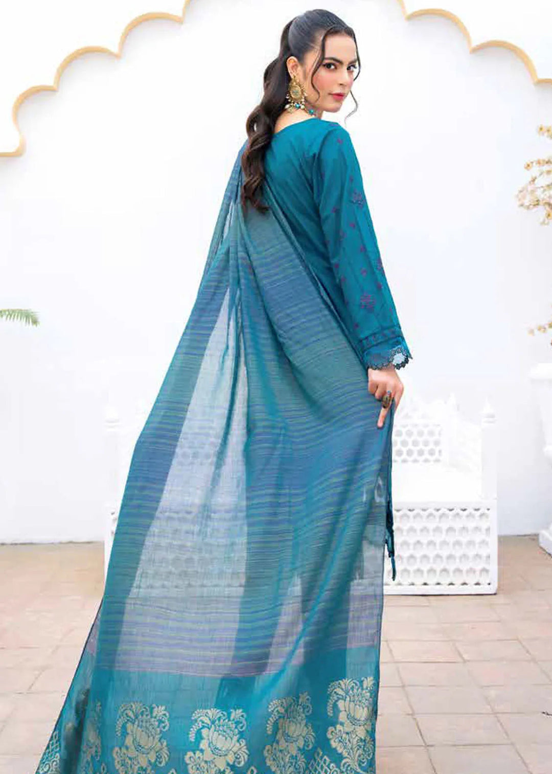 Ghazal by Riaz Arts Embroidered Lawn Suits Unstitched 3 Piece RA25GL D-03 - Summer Collection