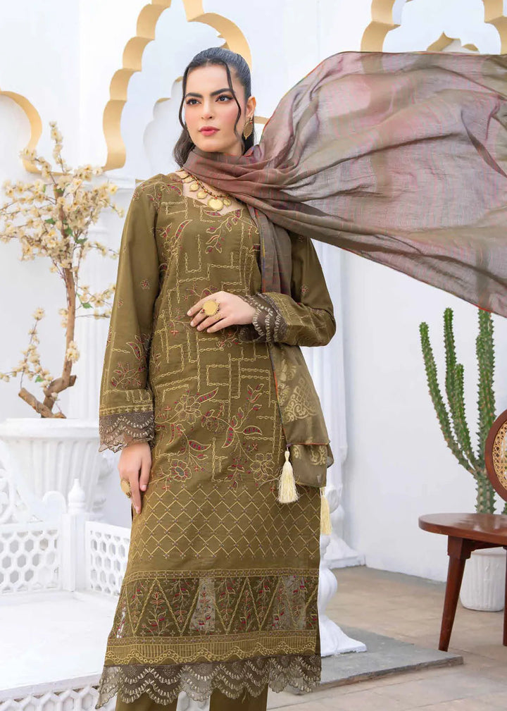 Ghazal by Riaz Arts Embroidered Lawn Suits Unstitched 3 Piece RA25GL D-04 - Summer Collection