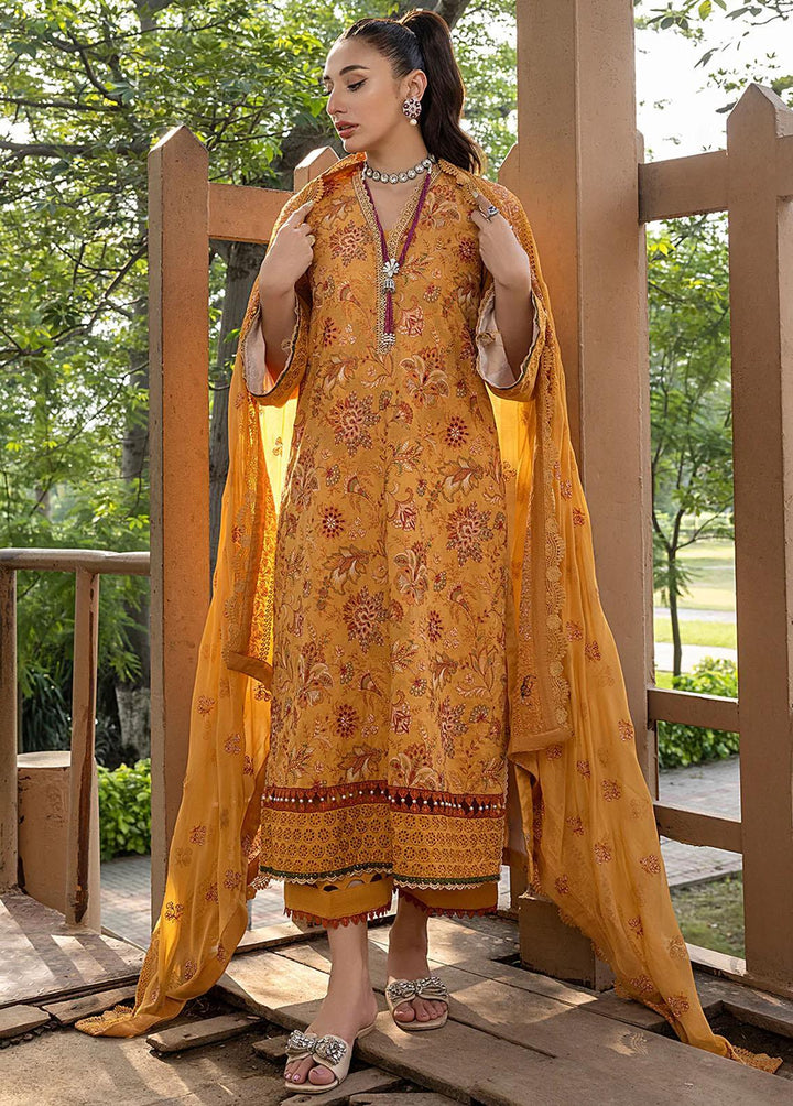 Ghuncha By Izel Embroidered Karandi Suits Unstitched 3 Piece IZL23G GEC-031 AMBER - Winter Collection