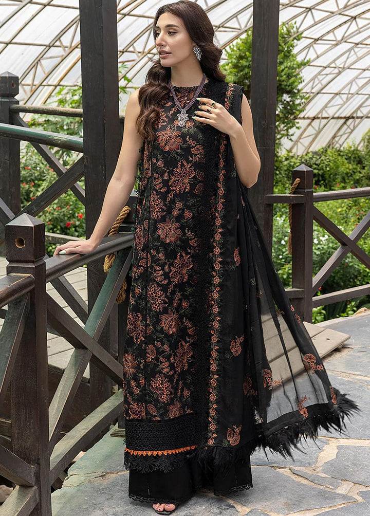 Ghuncha By Izel Embroidered Karandi Suits Unstitched 3 Piece IZL23G GEC-034 GARNET - Winter Collection