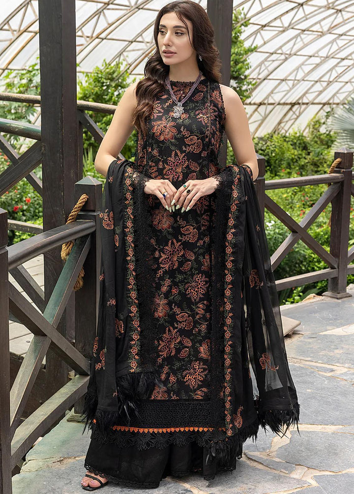 Ghuncha By Izel Embroidered Karandi Suits Unstitched 3 Piece IZL23G GEC-034 GARNET - Winter Collection