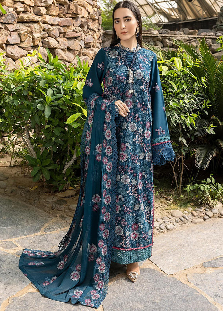 Ghuncha By Izel Embroidered Karandi Suits Unstitched 3 Piece IZL23G GEC-036 SAPPHIRE - Winter Collection
