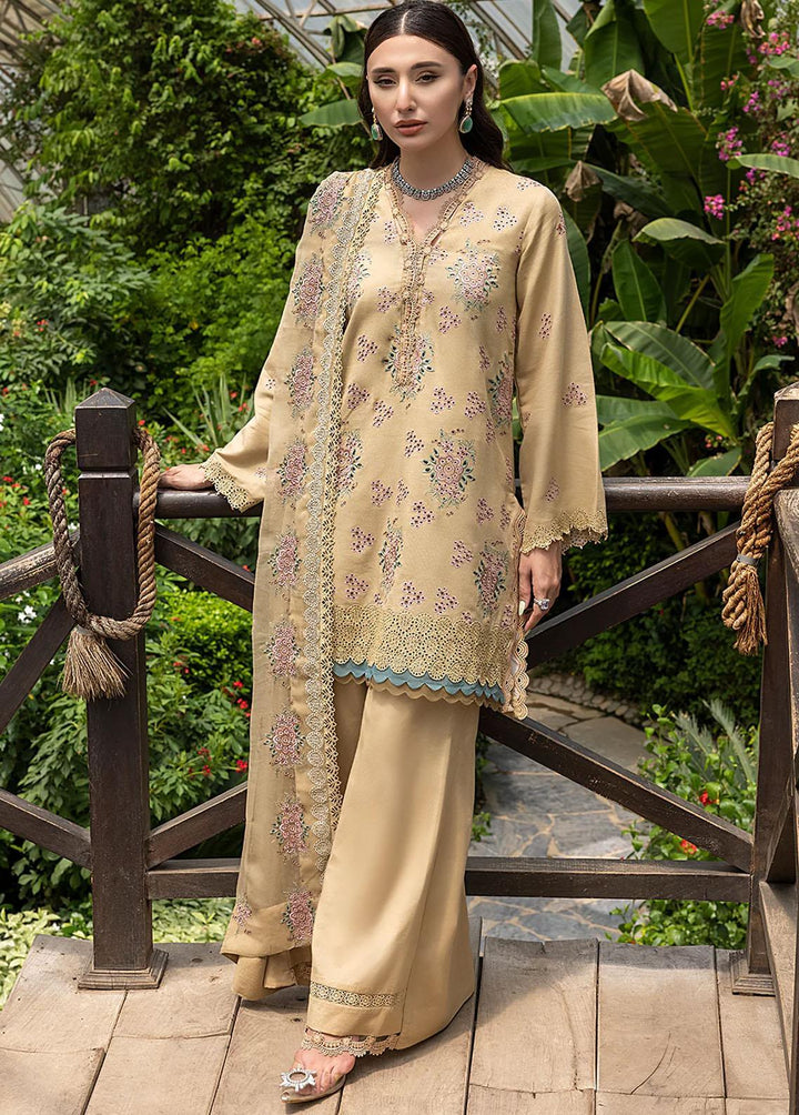 Ghuncha By Izel Embroidered Karandi Suits Unstitched 3 Piece IZL23G GEC-038 OLIVINE - Winter Collection