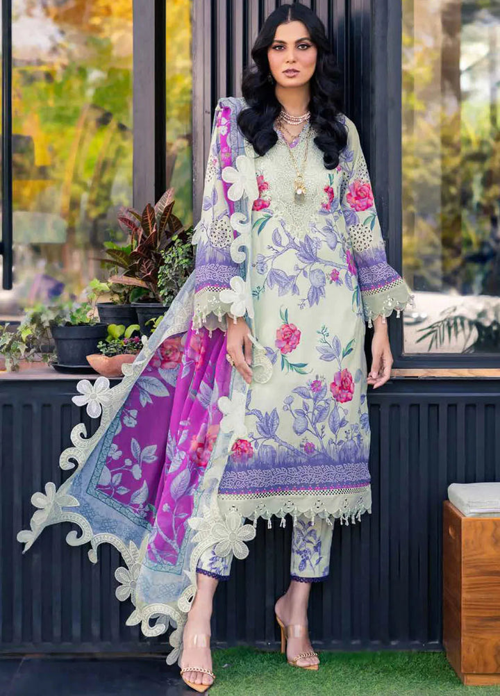 Girl Glam By Nureh Chikankari Lawn Suit Unstitched 3 Piece NU24GG GL-07 - Summer Collection