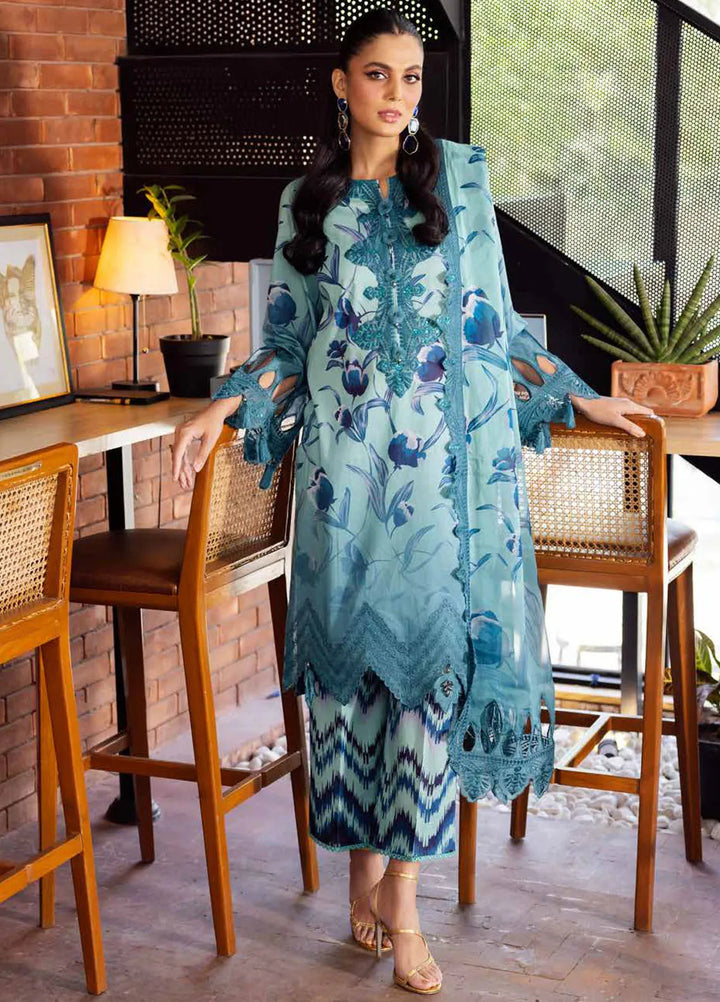Girl Glam By Nureh Chikankari Lawn Suit Unstitched 3 Piece NU24GG GL-08 - Summer Collection