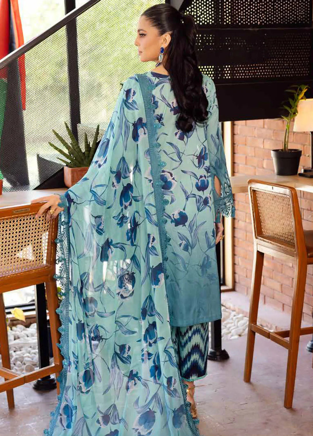 Girl Glam By Nureh Chikankari Lawn Suit Unstitched 3 Piece NU24GG GL-08 - Summer Collection