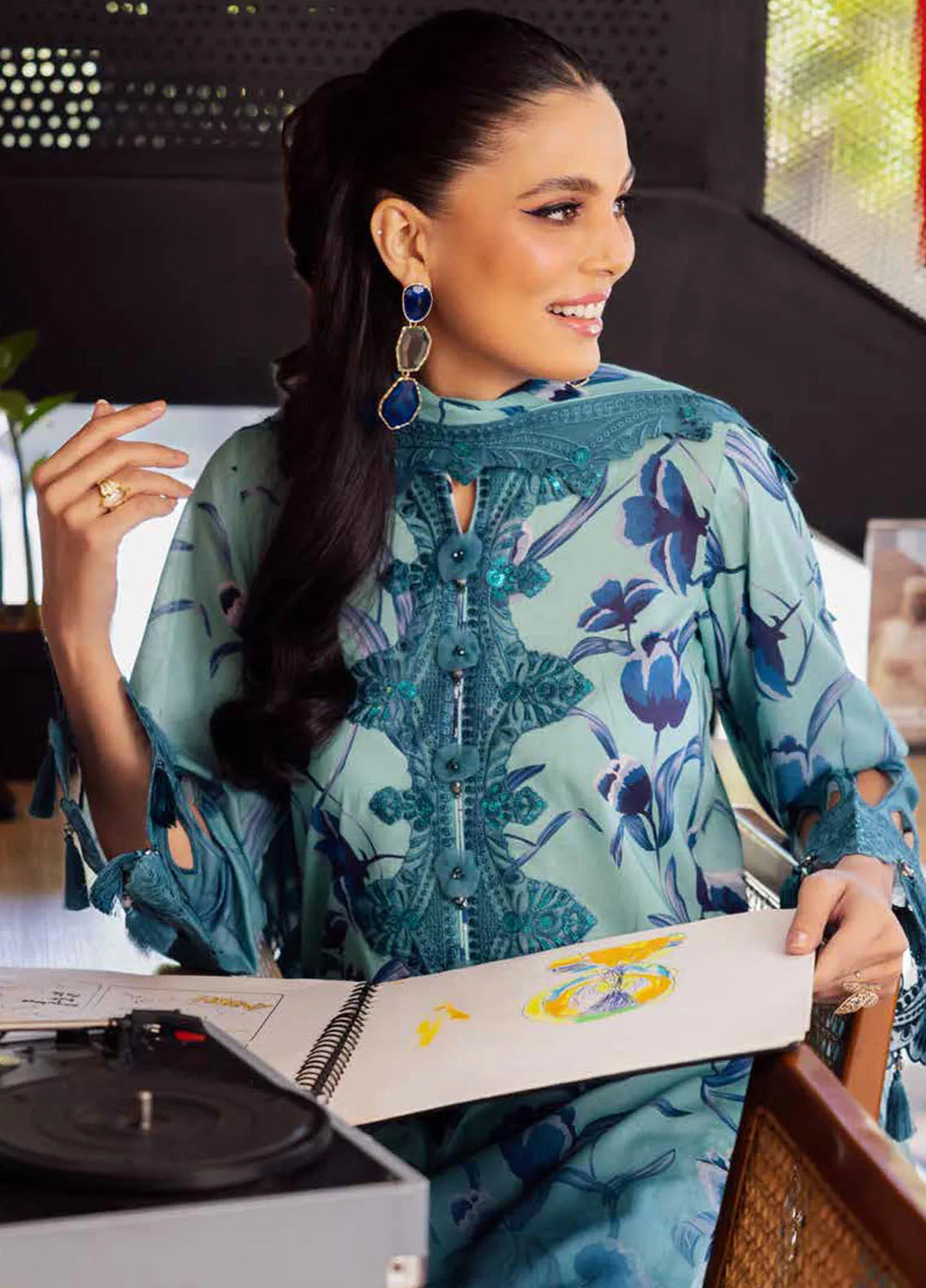 Girl Glam By Nureh Chikankari Lawn Suit Unstitched 3 Piece NU24GG GL-08 - Summer Collection