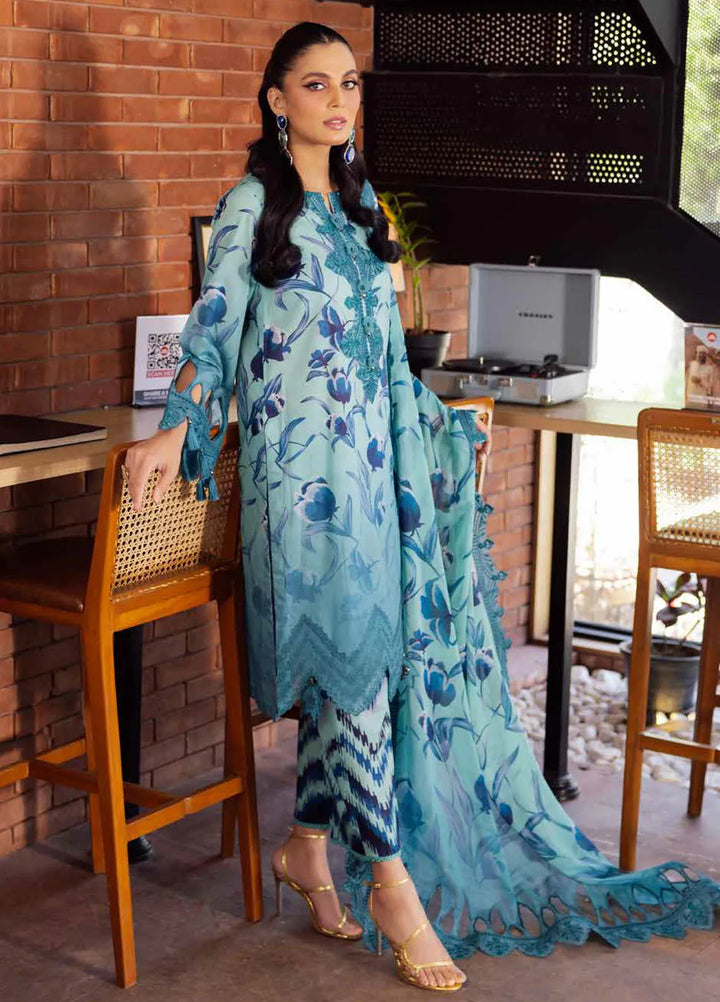 Girl Glam By Nureh Chikankari Lawn Suit Unstitched 3 Piece NU24GG GL-08 - Summer Collection