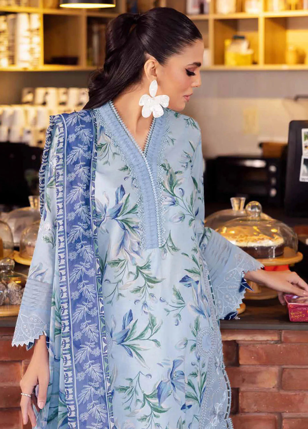 Girl Glam By Nureh Chikankari Lawn Suit Unstitched 3 Piece NU24GG GL-09 - Summer Collection