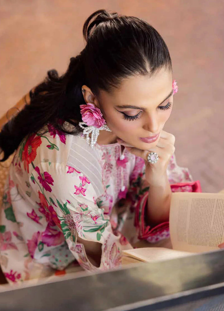 Girl Glam By Nureh Chikankari Lawn Suit Unstitched 3 Piece NU24GG GL-11 - Summer Collection