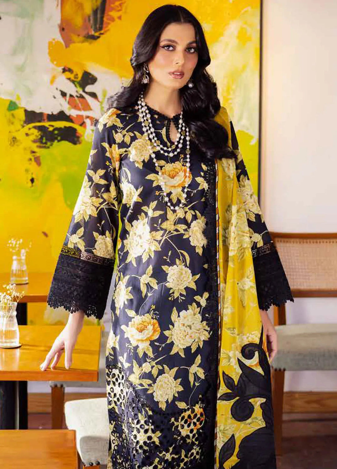 Girl Glam By Nureh Chikankari Lawn Suit Unstitched 3 Piece NU24GG GL-12 - Summer Collection