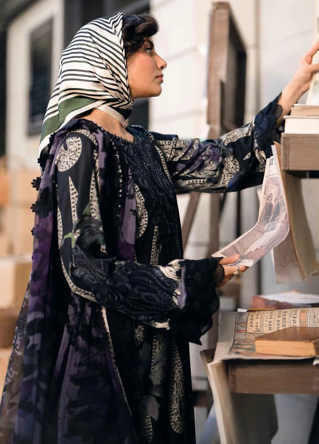 Girl Glam By Nureh Embroidered Crepe Suits Unstitched 3 Piece NU24GV GL-19 - Festive Collection